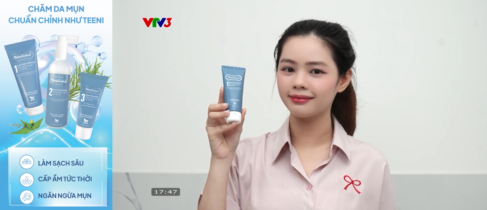 CHĂM SÓC DA CHUẨN Y KHOA CÙNG SỮA RỬA MẶT TEENILICIOUS ACNE FACE CLEANSER